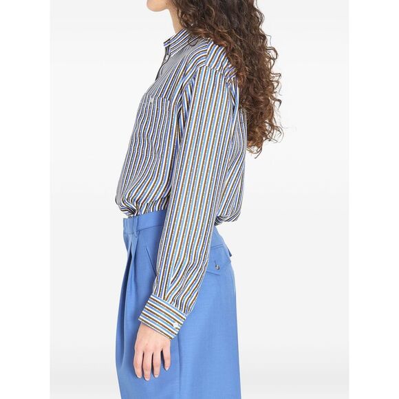 Celine Women Striped Silk Shirt - Picture 5 of 5